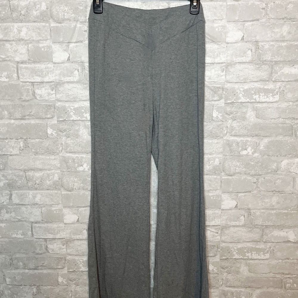 SHEINGray Wide-Leg Pants – Small, Cotton-Spandex Blend